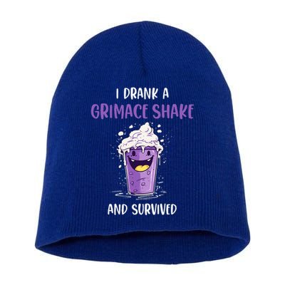 I drank a grimace shake and survived  Short Acrylic Beanie