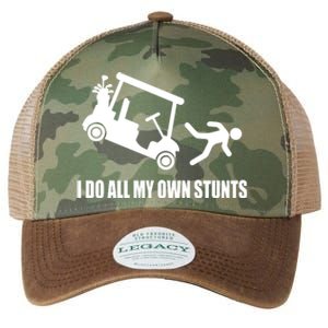 I Do All My Own Stunts Funny Golfer Legacy Tie Dye Trucker Hat