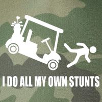 I Do All My Own Stunts Funny Golfer Legacy Tie Dye Trucker Hat
