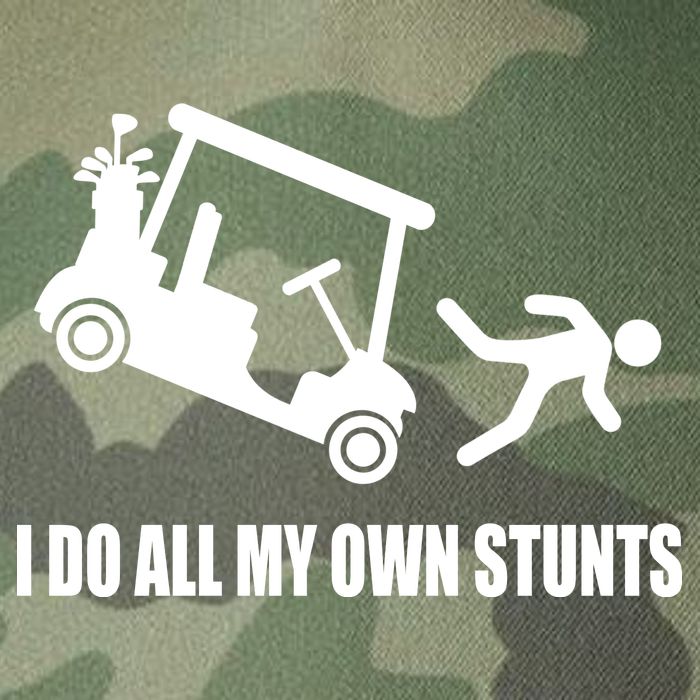 I Do All My Own Stunts Funny Golfer Legacy Tie Dye Trucker Hat