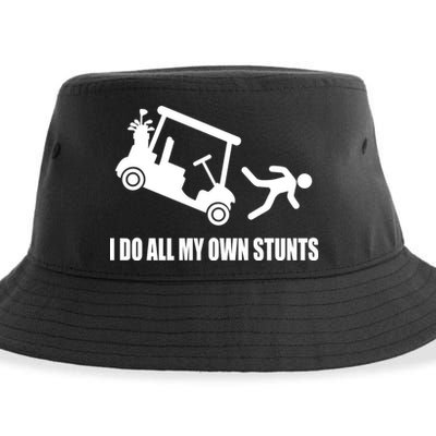 I Do All My Own Stunts Funny Golfer Sustainable Bucket Hat