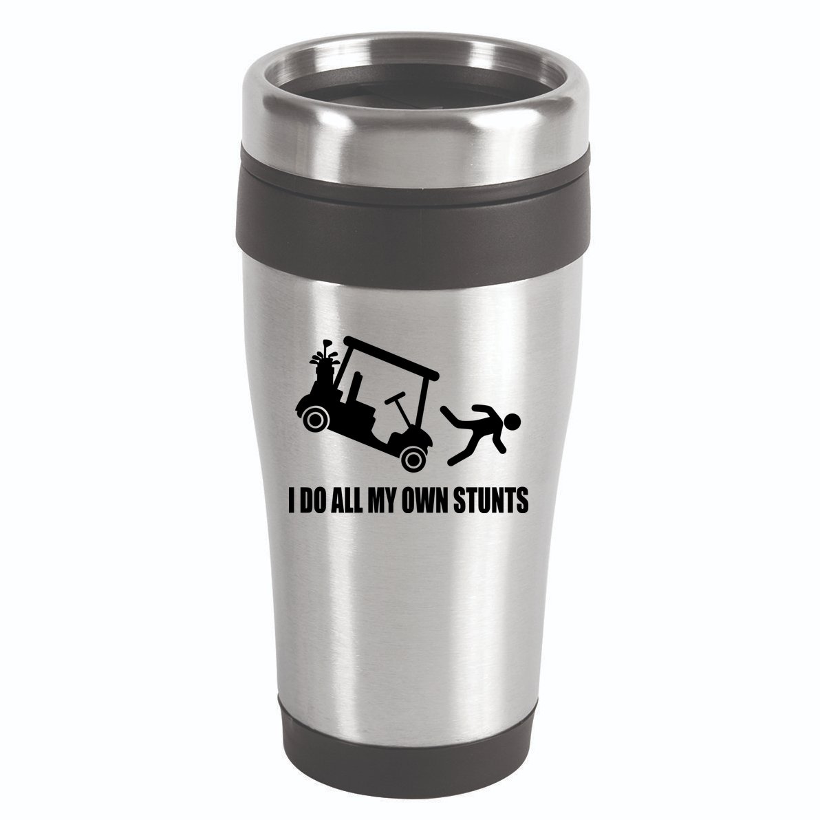 I Do All My Own Stunts Funny Golfer 16oz Travel Tumbler