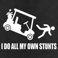 I Do All My Own Stunts Funny Golfer Large Microfiber Waffle Golf Towel