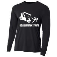 I Do All My Own Stunts Funny Golfer Cooling Performance Long Sleeve Crew