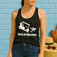 I Do All My Own Stunts Funny Golfer Womens Tank Top