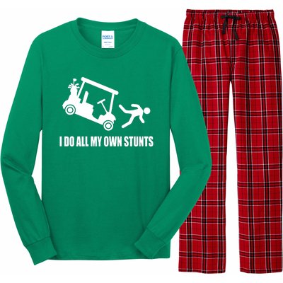 I Do All My Own Stunts Funny Golfer Long Sleeve Pajama Set