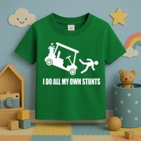 I Do All My Own Stunts Funny Golfer Toddler T-Shirt