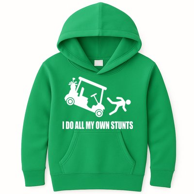 I Do All My Own Stunts Funny Golfer Kids Hoodie