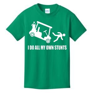 I Do All My Own Stunts Funny Golfer Kids T-Shirt