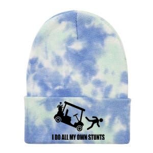 I Do All My Own Stunts Funny Golfer Tie Dye 12in Knit Beanie