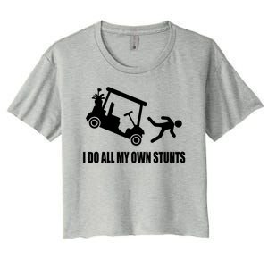 I Do All My Own Stunts Funny Golfer Women's Crop Top Tee