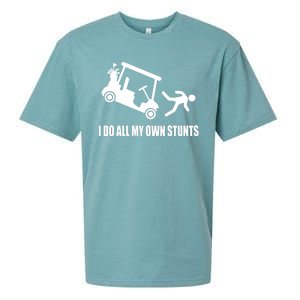 I Do All My Own Stunts Funny Golfer Sueded Cloud Jersey T-Shirt