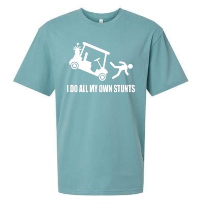 I Do All My Own Stunts Funny Golfer Sueded Cloud Jersey T-Shirt