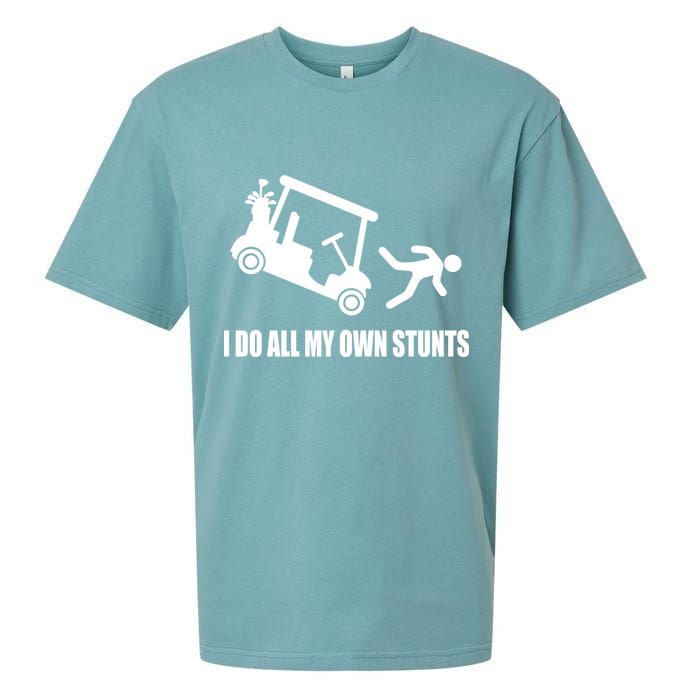 I Do All My Own Stunts Funny Golfer Sueded Cloud Jersey T-Shirt