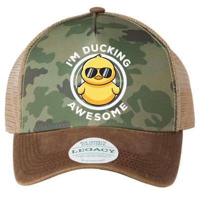 IM Ducking Awesome I Love Duck Lovers Funny Rubber Duck Legacy Tie Dye Trucker Hat