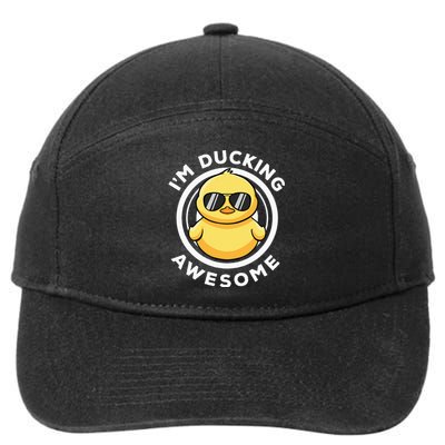 IM Ducking Awesome I Love Duck Lovers Funny Rubber Duck 7-Panel Snapback Hat