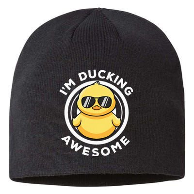 IM Ducking Awesome I Love Duck Lovers Funny Rubber Duck Sustainable Beanie