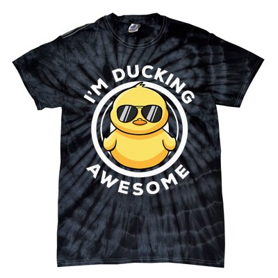 IM Ducking Awesome I Love Duck Lovers Funny Rubber Duck Tie-Dye T-Shirt