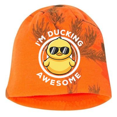 IM Ducking Awesome I Love Duck Lovers Funny Rubber Duck Kati - Camo Knit Beanie