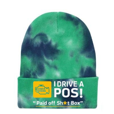 I Drive A Pos Paid Off Sht Box Tie Dye 12in Knit Beanie