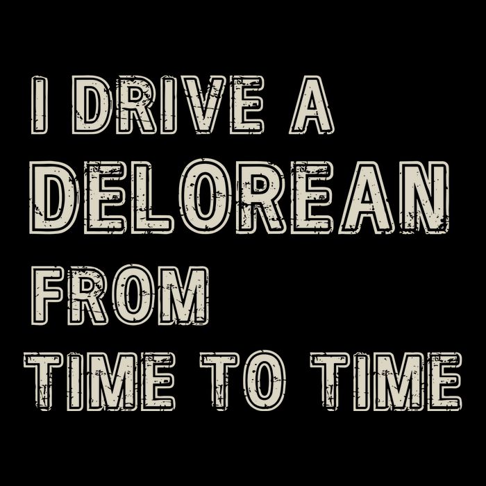I Drive A Delorean From Time To Time Drawstring Bag