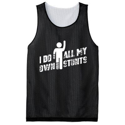 I Do All My Own Stunts Mesh Reversible Basketball Jersey Tank