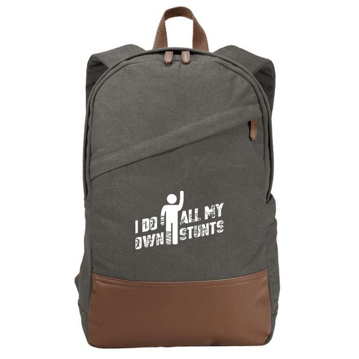 I Do All My Own Stunts Cotton Canvas Backpack