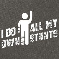 I Do All My Own Stunts Cotton Canvas Backpack
