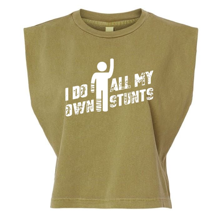 I Do All My Own Stunts Garment-Dyed Women's Muscle Tee