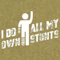 I Do All My Own Stunts Garment-Dyed Women's Muscle Tee
