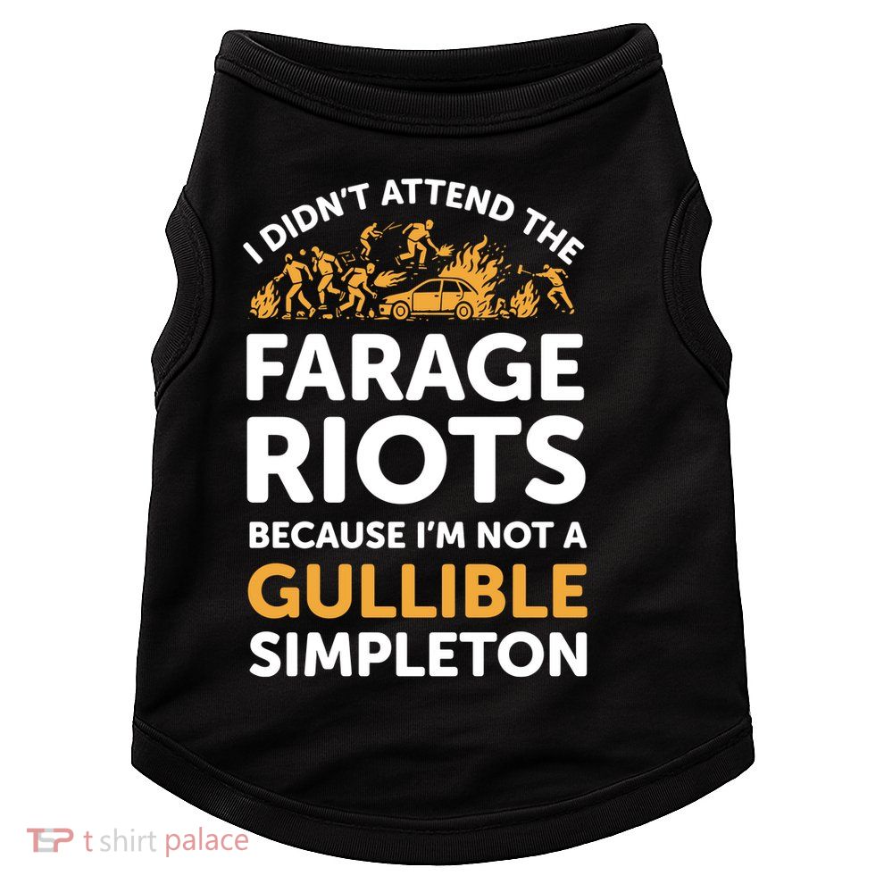 I didn’t attend the Farage Riots Doggie Tank