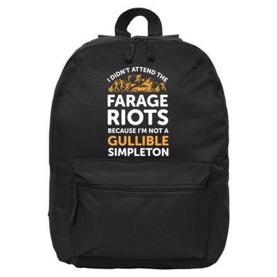 I didn’t attend the Farage Riots 16 in Basic Backpack