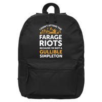 I didn’t attend the Farage Riots 16 in Basic Backpack