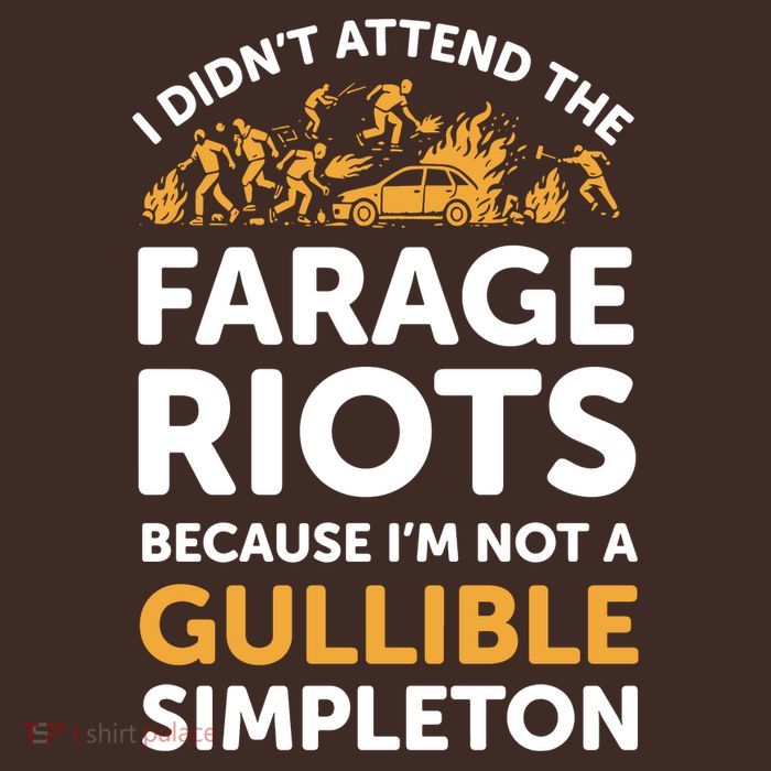 I didn’t attend the Farage Riots Poster