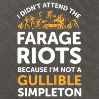 I didn’t attend the Farage Riots Cotton Canvas Backpack