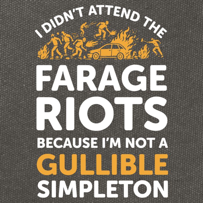 I didn’t attend the Farage Riots Cotton Canvas Backpack