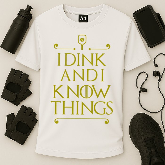 I Dink And I Know Things Funny Pickleball Performance Shirt