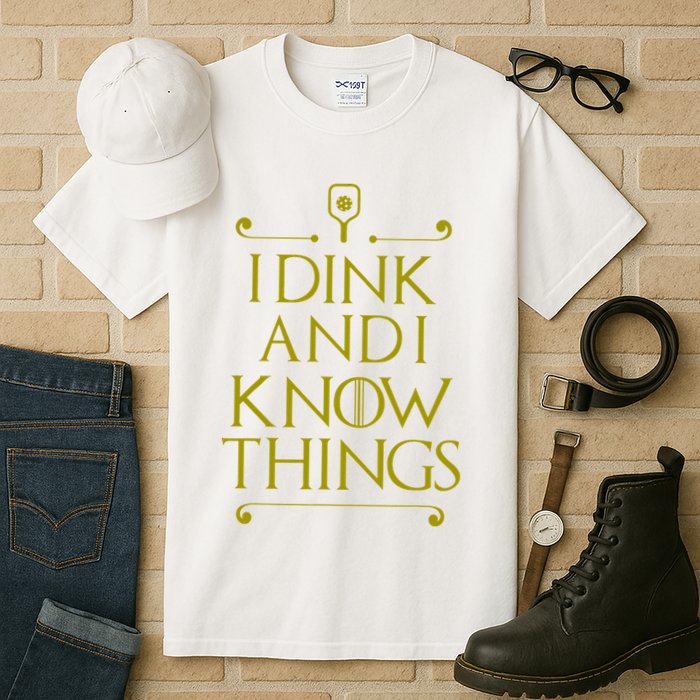 I Dink And I Know Things Funny Pickleball Tall T-Shirt