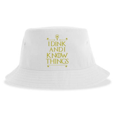 I Dink And I Know Things Funny Pickleball Sustainable Bucket Hat