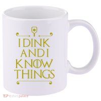 I Dink And I Know Things Funny Pickleball 11oz C Handle Ceramic Mug