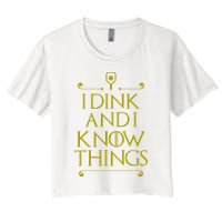 I Dink And I Know Things Funny Pickleball Crop Top
