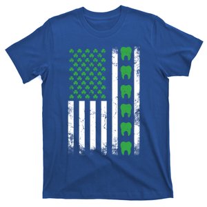 Irish Dentist American Flag Us Tooth Dental St Patrick's Day Gift T-Shirt