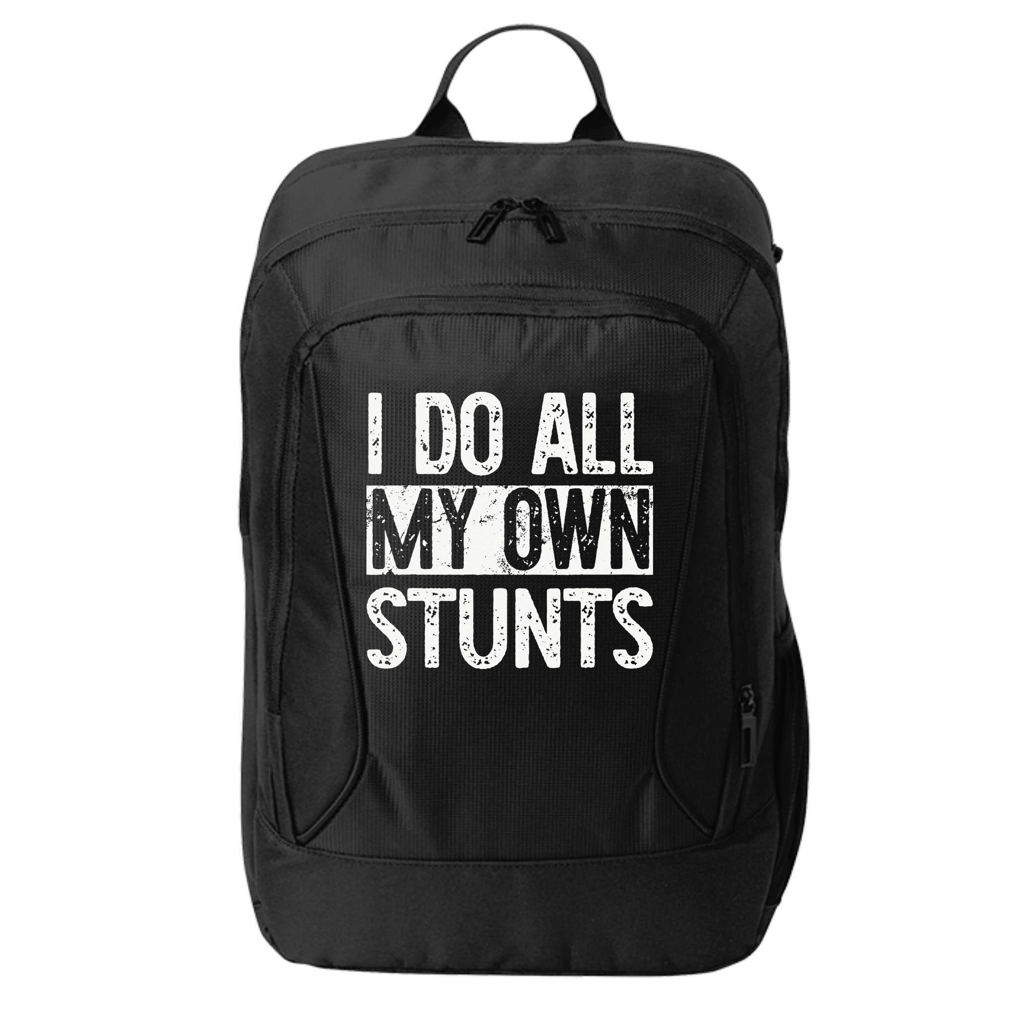 I Do All My Own Stunts Get Well Gifts Funny Injury Leg City Backpack