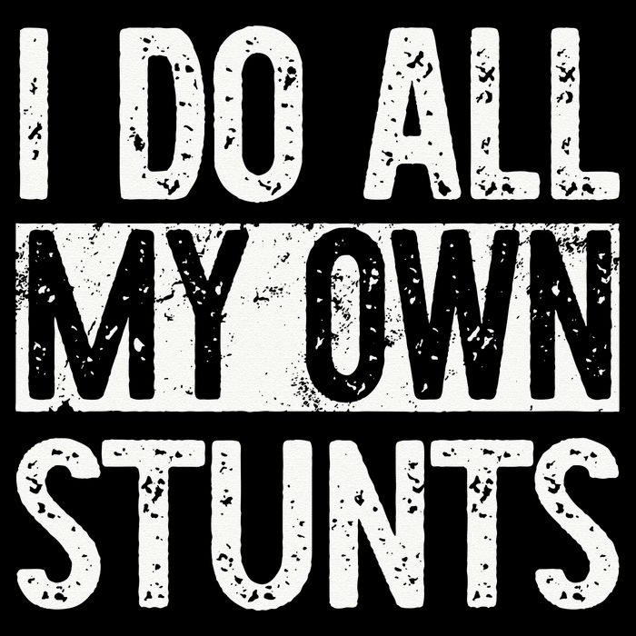 I Do All My Own Stunts Get Well Gifts Funny Injury Leg Cooling Performance Long Sleeve Crew