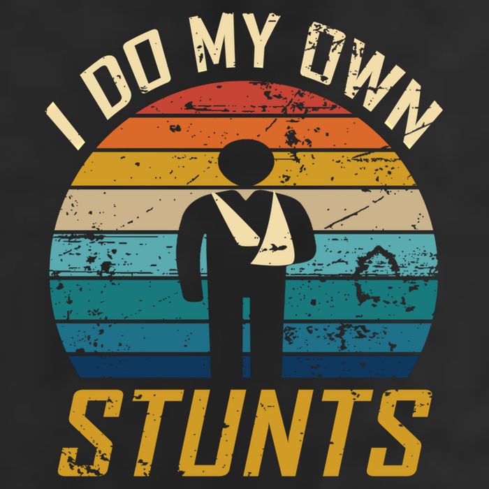 I Do All My Own Stunts Funny Broken Bones Adult And Cute Gift Golf Towel