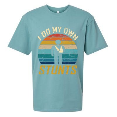 I Do All My Own Stunts Funny Broken Bones Adult And Cute Gift Sueded Cloud Jersey T-Shirt