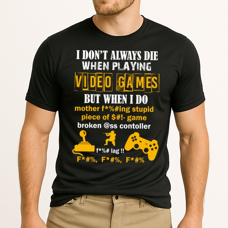 I Don't Always Die Gamer Funny Cooling Performance Crew T-Shirt