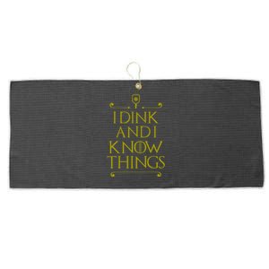 I Dink And I Know Things Funny Pickleball Large Microfiber Waffle Golf Towel