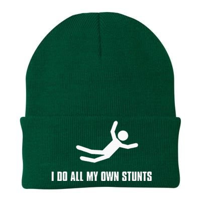 I Do All My Own Stunts Dark Adult Knit Cap Winter Beanie