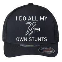 I Do All My Own Stunts Funny Electric Shock Gifts Flexfit Unipanel Trucker Cap